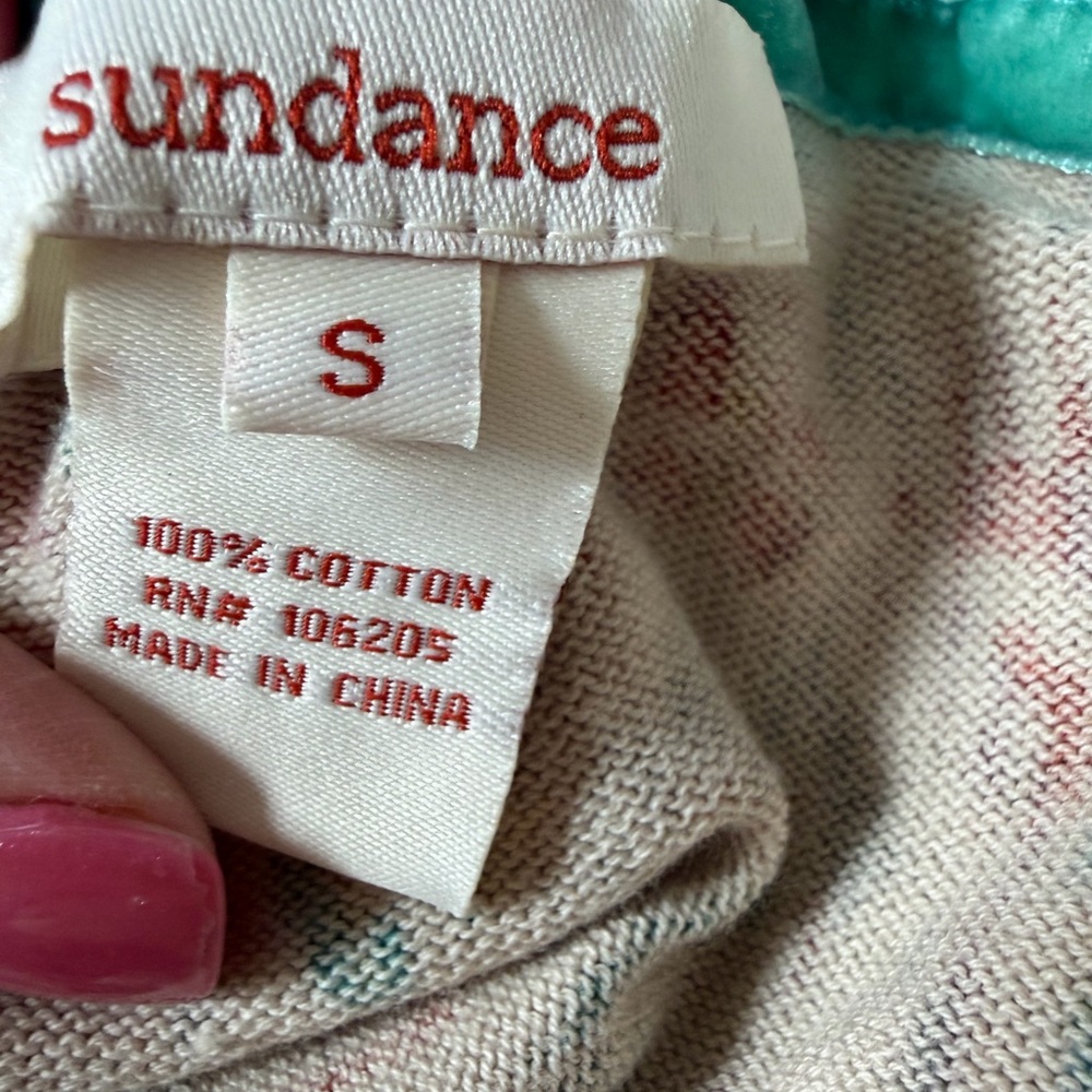 🟢 Sundance Colorful Patterned Button-Up Cardigan Small - Picture 4 of 9